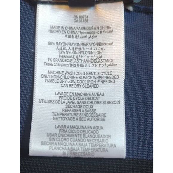 BCBGMaxazria Blue and Black Striped Bandage Bodycon Mini Skirt Small - Picture 4 of 5